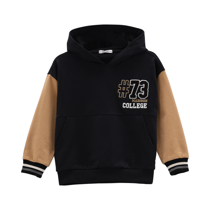 Felpa con cappuccio college ragazzo
