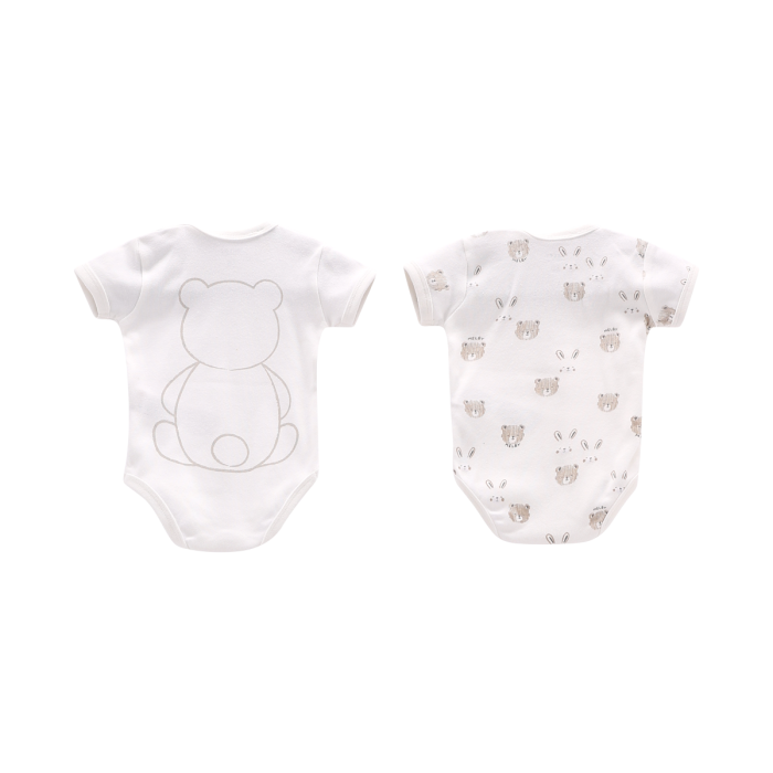 Confezione bipack body unisex a maniche corte