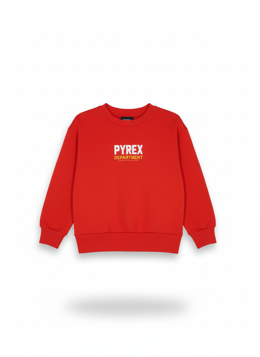 Pyrex felpa con stampa fronte e retro neonato e bambino