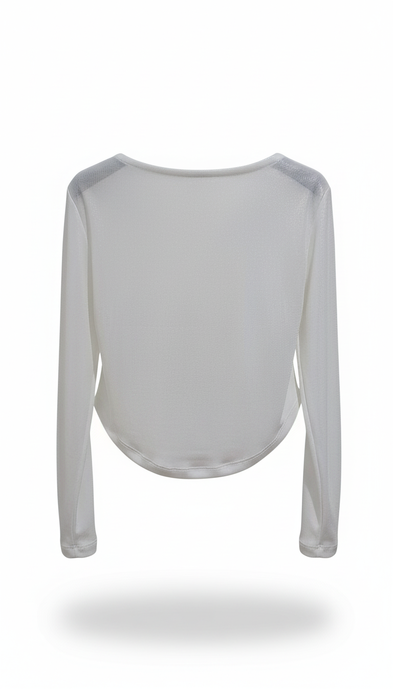 Naice maglia cropped in lycra effetto iridescente ragazza