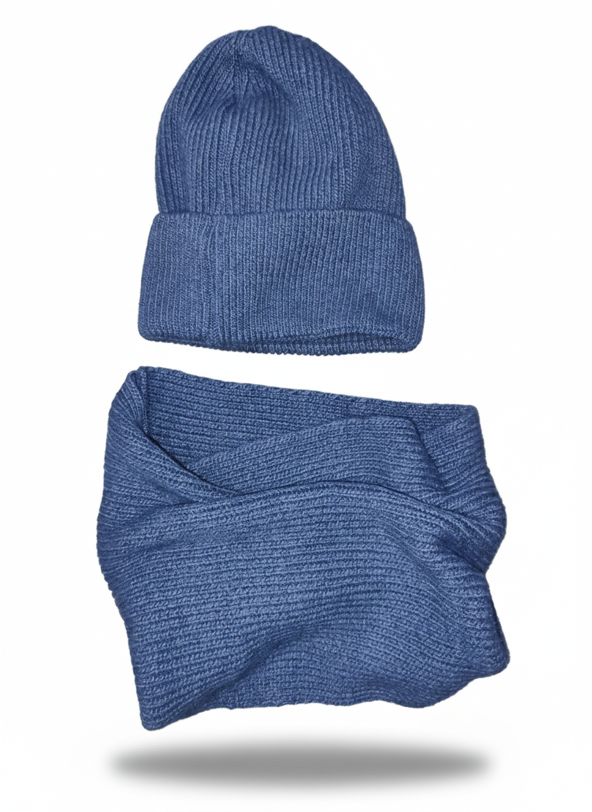 Jamiks Set Invernale Bambino – Cappello e Collo in Lana, Viscosa e Cashmere con Toppa Orsetto