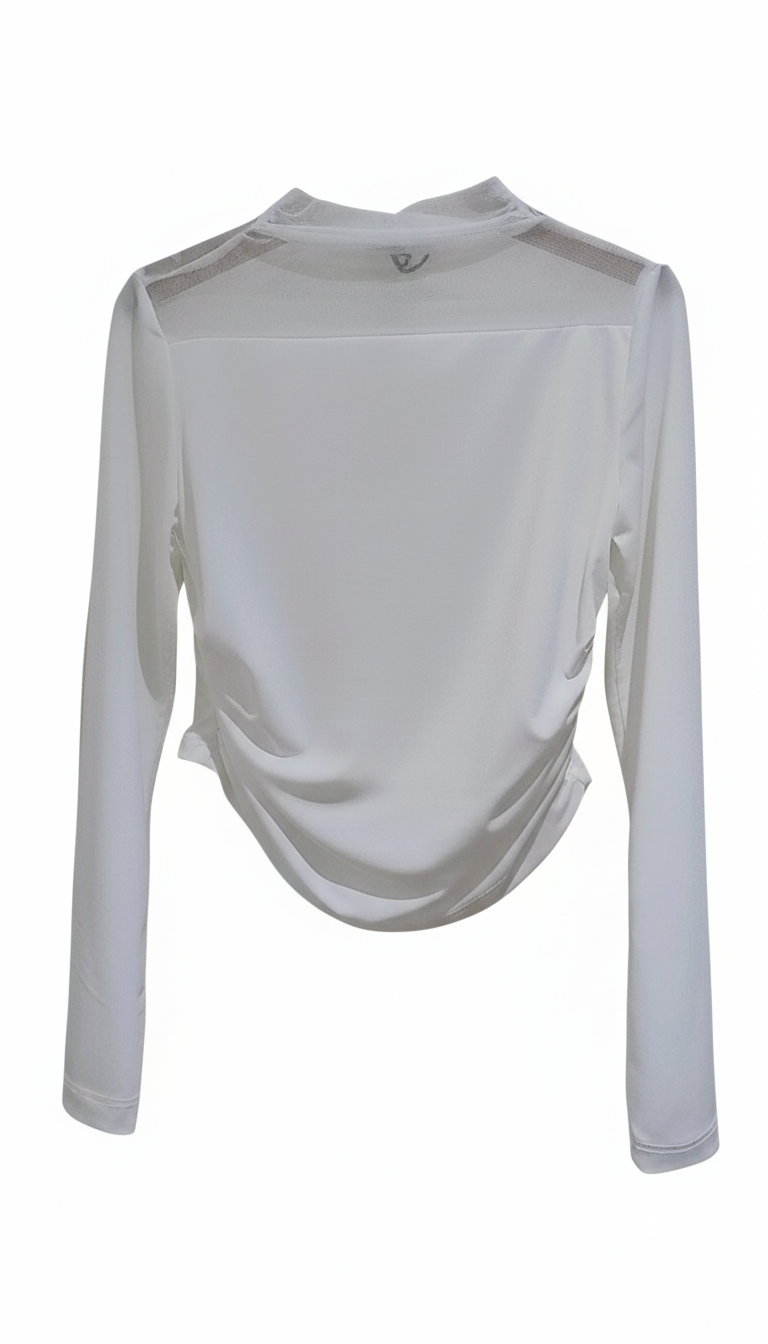 Naice maglia cropped in lycra bianco ragazza