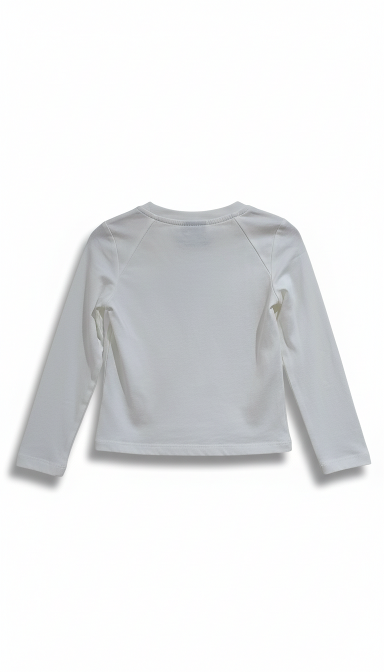 Naice maglia in cotone Girl rock con stampa sul fronte bambina