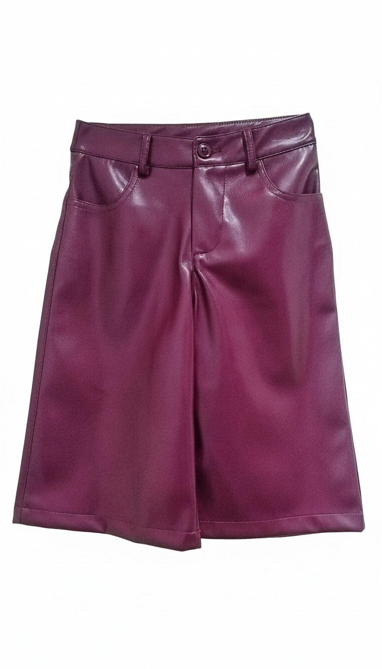 Naice pantapalazzo bermuda a 3/4 in vilpelle color vinaccio ragazza