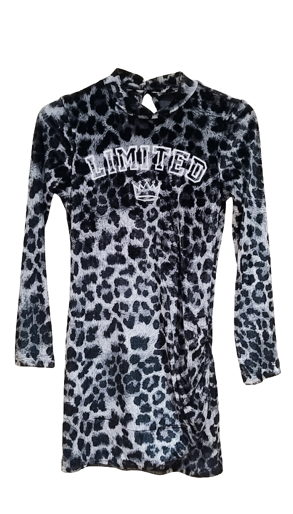 Naice mini dress LIMITED in velluto leopardato bambina