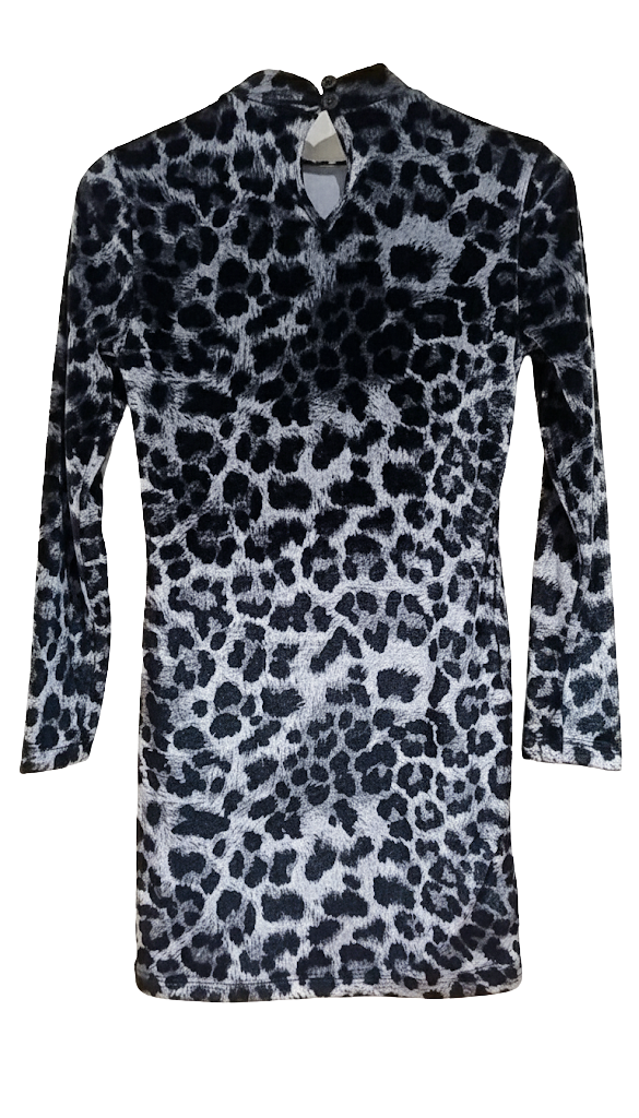 Naice mini dress LIMITED in velluto leopardato bambina