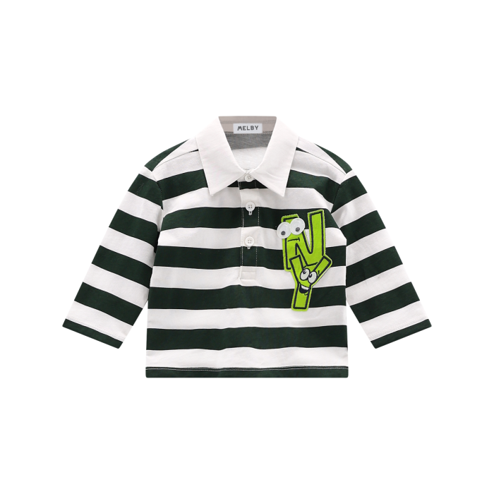 Polo a righe jersey neonato