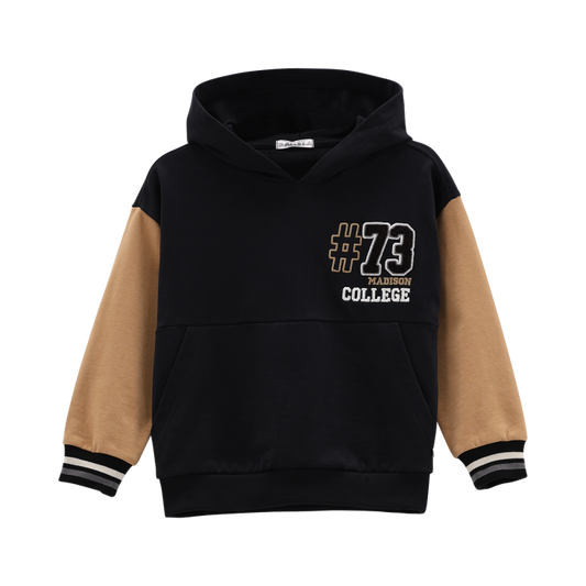 Felpa con cappuccio college ragazzo