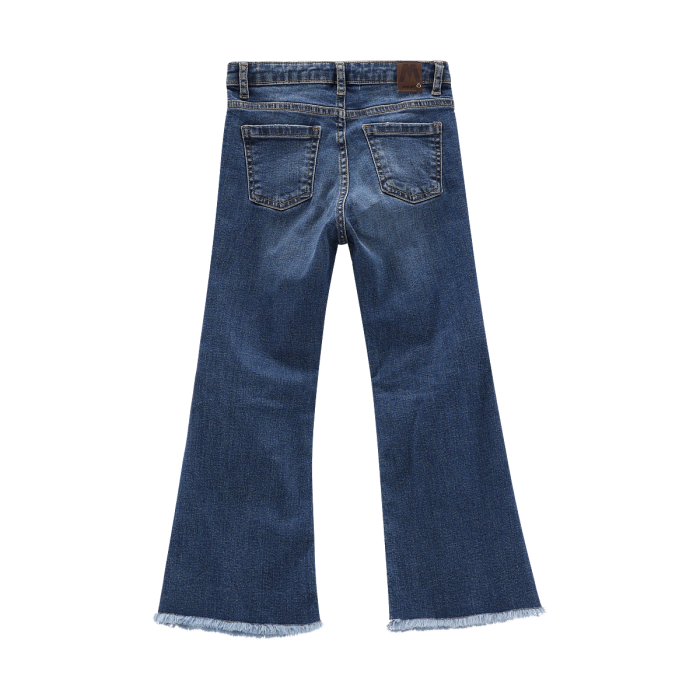 Pantalone denim taglio flare ragazza