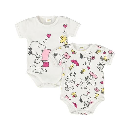 Bipack body per neonata a tema Peanuts neonata