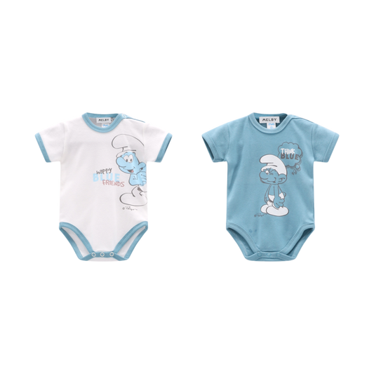 Confezione bipack body i Puffi™ a maniche corte neonato