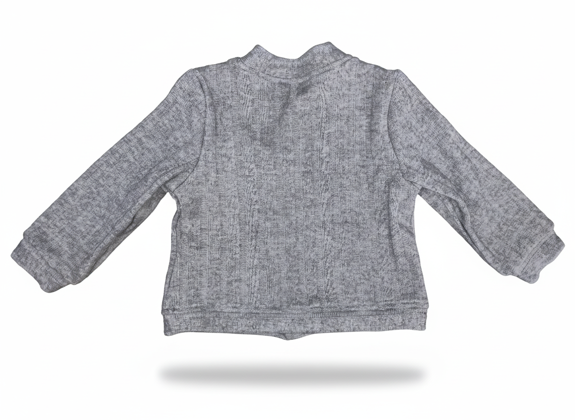 Nalú Cardigan Baby Neonato – Maglia Grigia con Scollo a V e 3 Bottoni