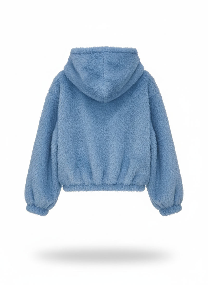 Shop art completo baby Teddy in morbido tessuto composto da felpa con cappuccio e gonnina neonata