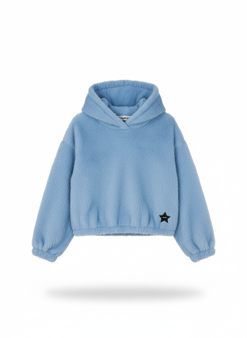 Shop art completo baby Teddy in morbido tessuto composto da felpa con cappuccio e gonnina neonata