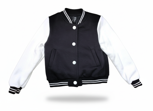 Naice Felpa College Bambina – Bottoni a Pressione e Stampa Glam con Perline sul Retro