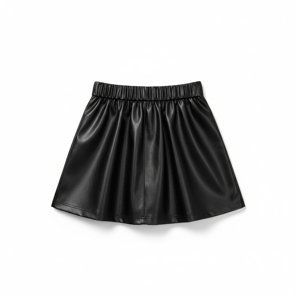 Naice Gonna Bambina in Vilpelle – Tasche Frontali, Zip Dorata e Tessuto Felpato