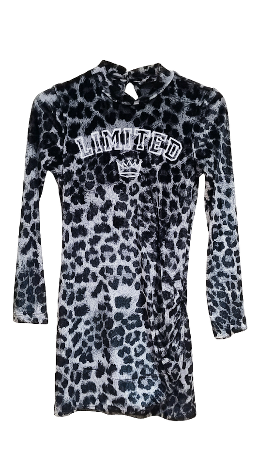 Naice mini dress LIMITED in velluto leopardato bambina